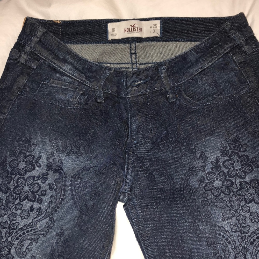 patterned skinny jeans